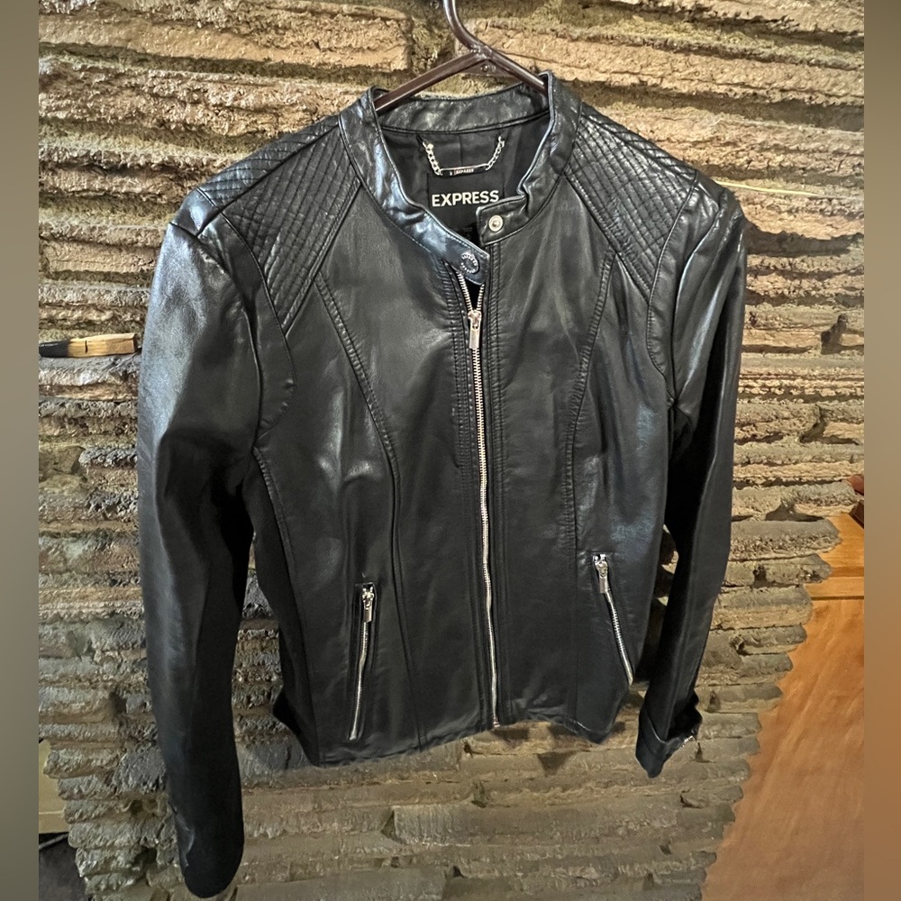 Faux leather jacket